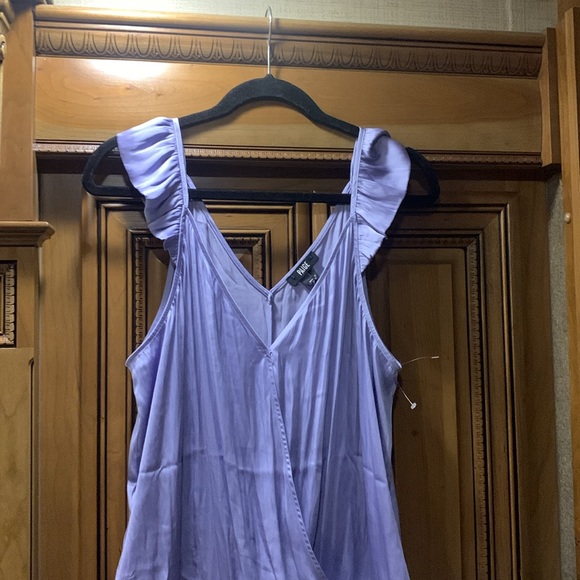 NWOT Paige V-back Thong Bodysuit Ruffled Cap Sleeve in Periwinkle Size XL - Picture 6 of 12